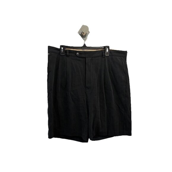 Tommy Bahama Silk Pleated Smoke Charcoal  Shorts Men 38 - Picture 1 of 11